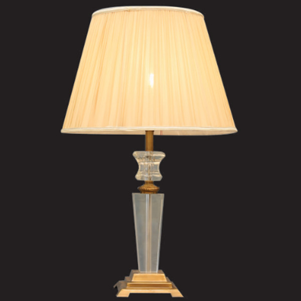 Đèn bàn chụp vải thân thủy tinh VENUS TS8519 Đèn bàn chụp vải thân thủy tinh VENUS TS8519