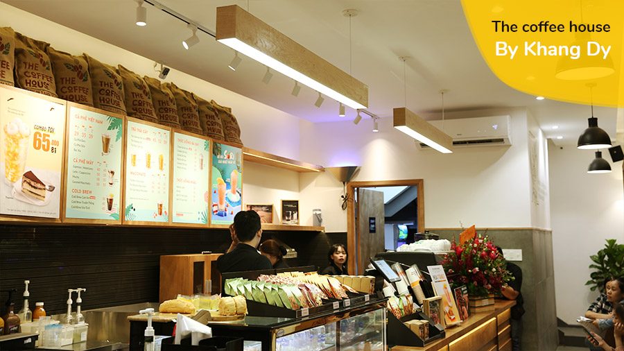 Đèn trang trí hiện đại tại quán café The Coffee House
