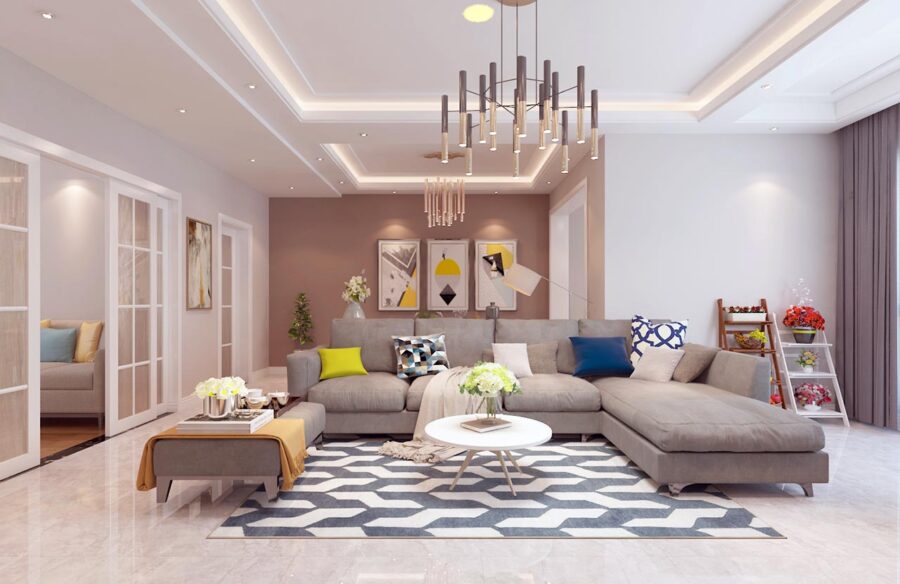 thiết kế nội thất và đèn trang trí căn hộ chung cư