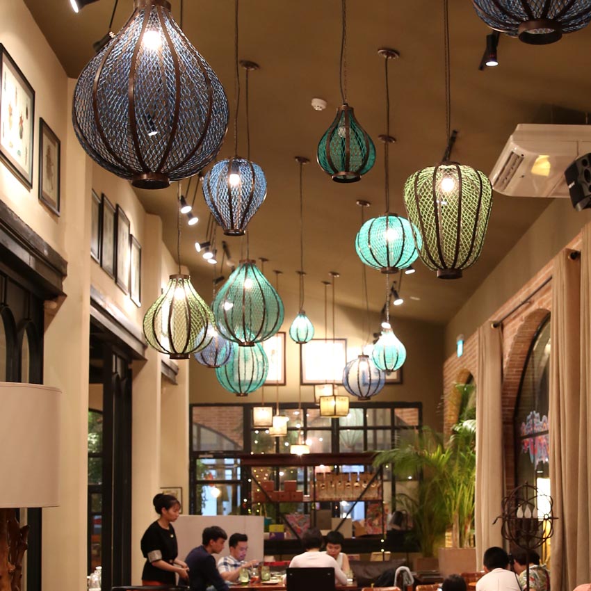 chụp đèn thả trang trí