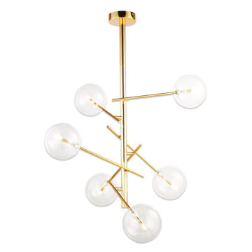 Đèn chùm thủy tinh trong suốt 6 bóng Venus TT13/6