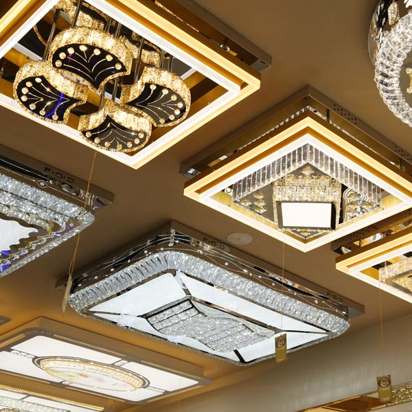 đèn ốp trần pha lê