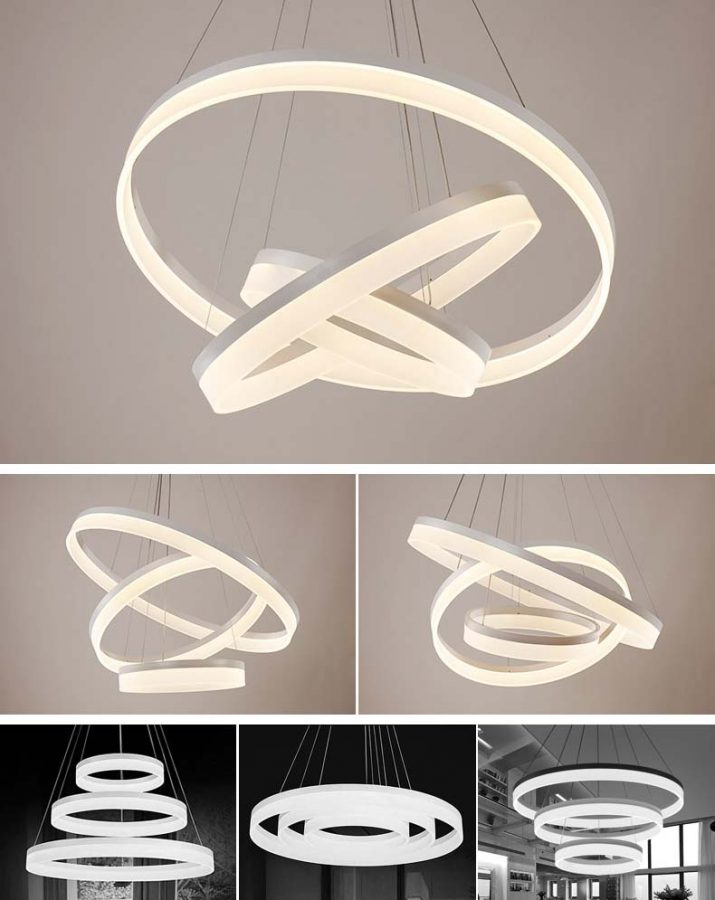 đèn thả 3 vòng tròn LED