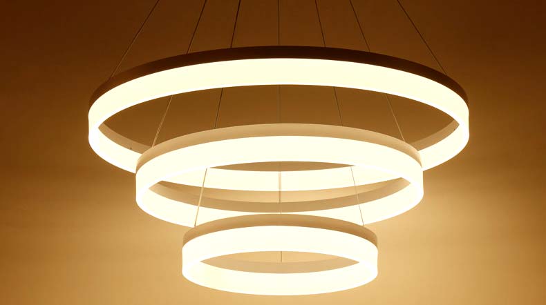 đèn thả 3 vòng tròn LED