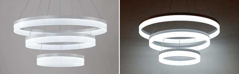 đèn thả 3 vòng tròn LED