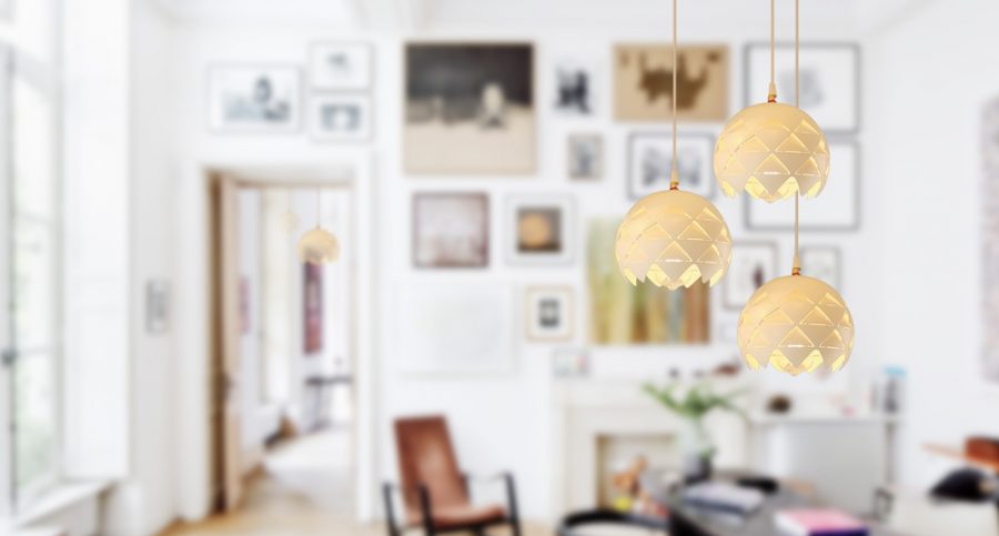 Đèn thả hoa văn hình tam giác 3 bóng Venus KD9906/3