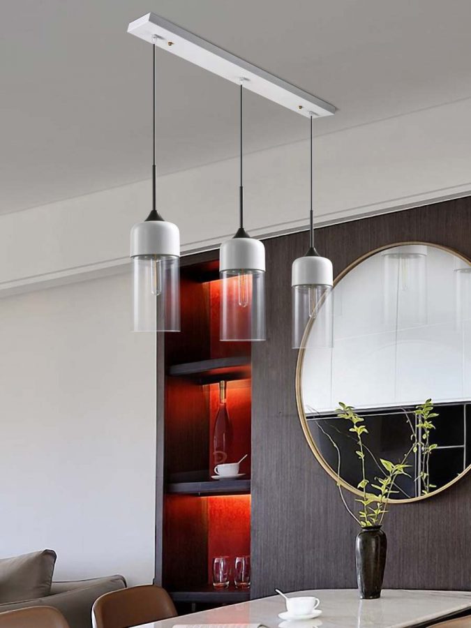 đèn thả bàn ăn thủy tinh hiện đại