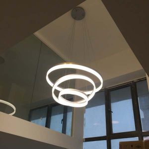 đèn thả trang trí 3 vòng tròn LED