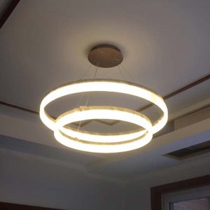 đèn thả trang trí 3 vòng tròn LED