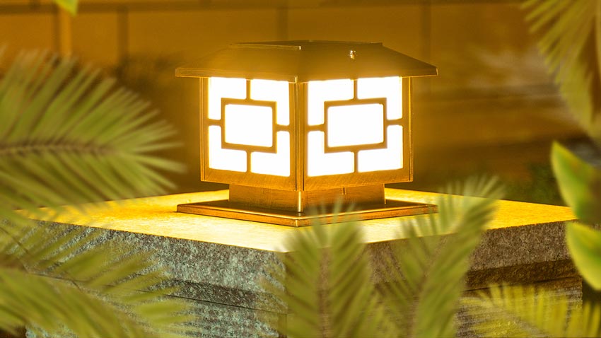 đèn trụ sân vườn cổ điển