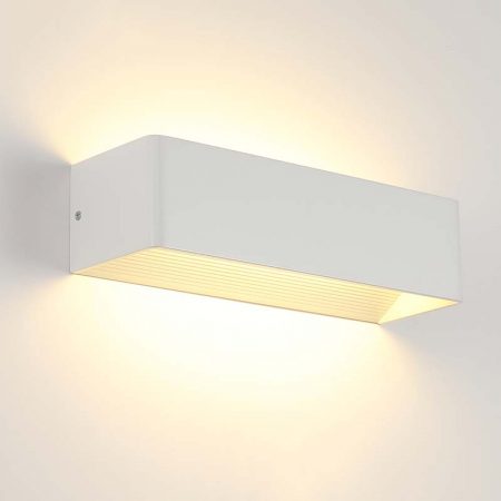 đèn hắt tường hiện đại màu trắng hình chữ nhật đơn giản