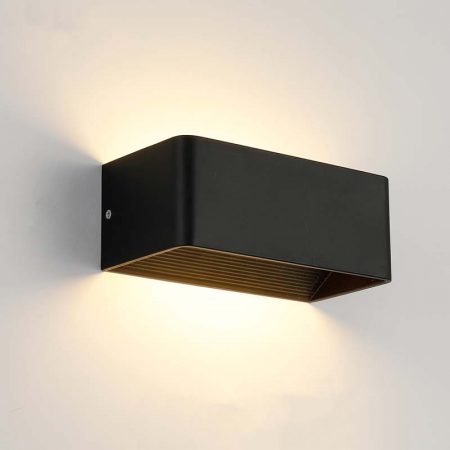 đèn hắt tường hiện đại màu đen hình chữ nhật nhỏ
