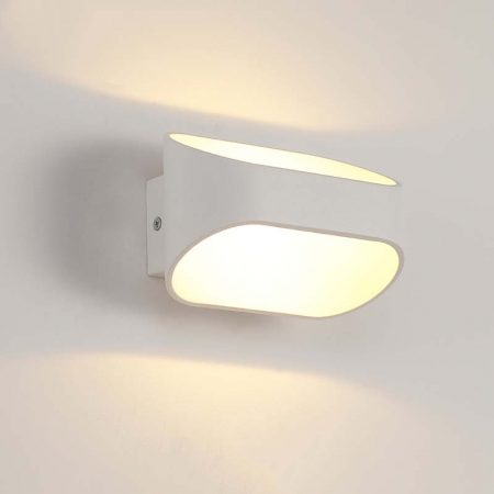 đèn hắt tường hiện đại màu trắng hình vuông