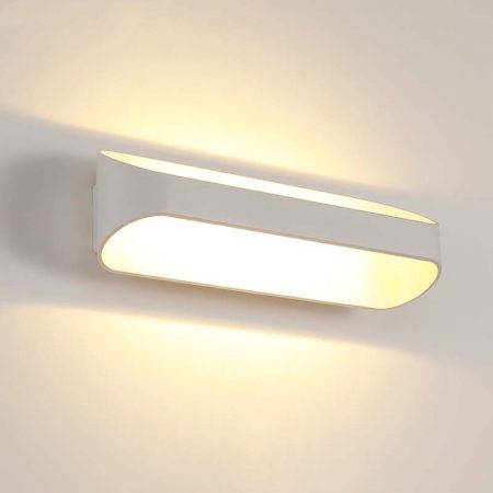 đèn hắt tường hiện đại màu trắng hình chữ nhật