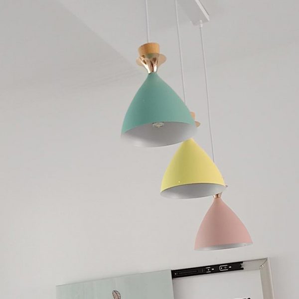 Đèn thả chaoi nhôm màu pastel nhẹ nhàng