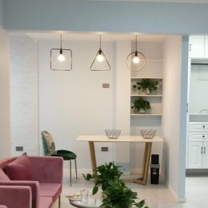 Đèn thả khung hình học cho quầy bar