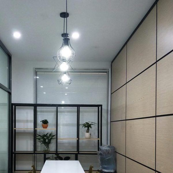 Đèn thả khung sắt đơn giản