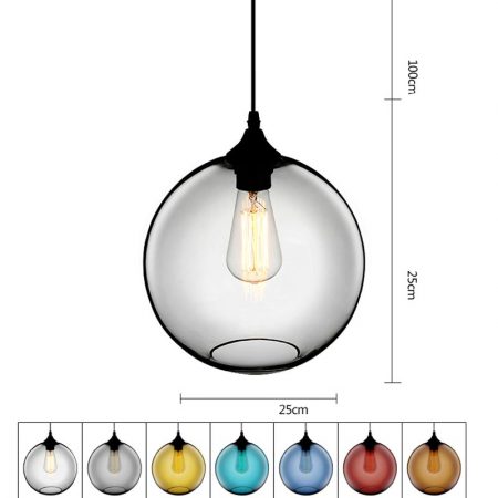 đèn thả trần trang trí thủy tinh trong suốt