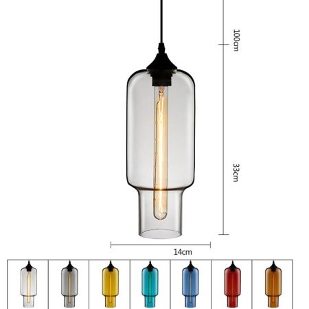 đèn thả trần trang trí thủy tinh trong suốt