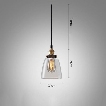 đèn thả trần trang trí thủy tinh trong suốt