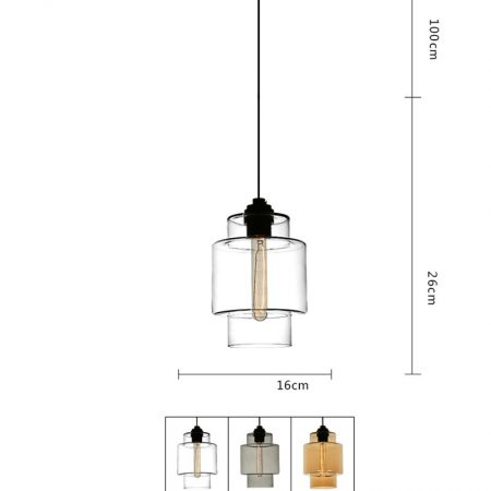 đèn thả trần trang trí thủy tinh trong suốt