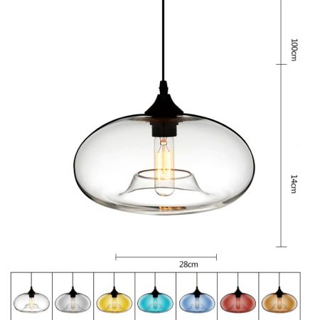 đèn thả trần trang trí thủy tinh trong suốt