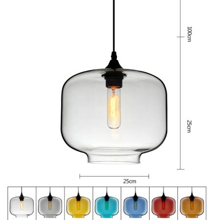 đèn thả trần trang trí thủy tinh trong suốt