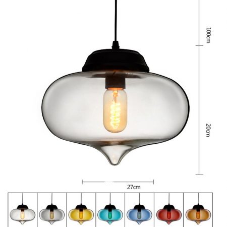 đèn thả trần trang trí thủy tinh trong suốt