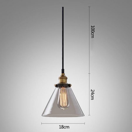 đèn thả trần trang trí thủy tinh trong suốt