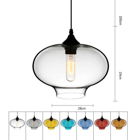 đèn thả trần trang trí thủy tinh trong suốt