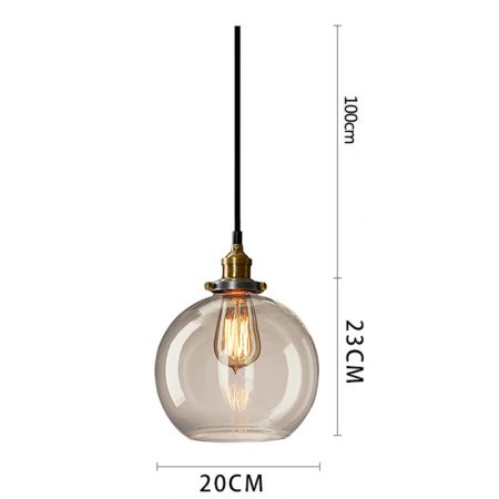 đèn thả trần trang trí thủy tinh trong suốt