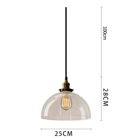 đèn thả trần trang trí thủy tinh trong suốt