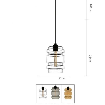 đèn thả trần trang trí thủy tinh trong suốt