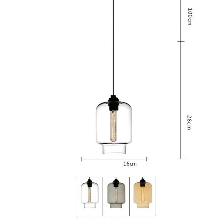 đèn thả trần trang trí thủy tinh trong suốt