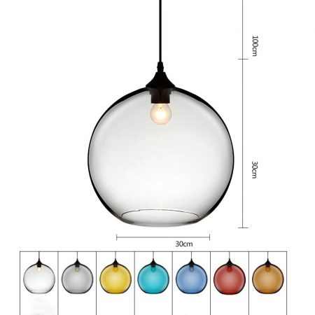 đèn thả trần trang trí thủy tinh trong suốt