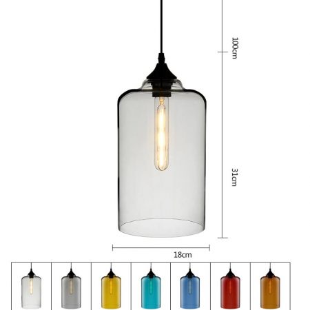 đèn thả trần trang trí thủy tinh trong suốt