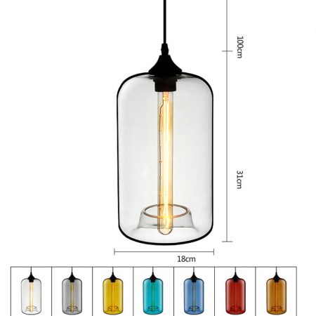 đèn thả trần trang trí thủy tinh trong suốt