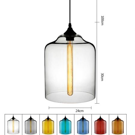 đèn thả trần trang trí thủy tinh trong suốt