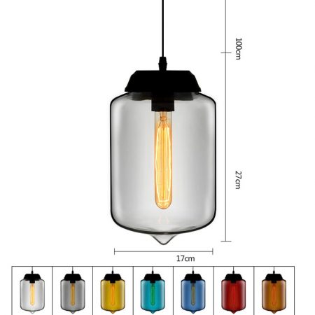 đèn thả trần trang trí thủy tinh trong suốt