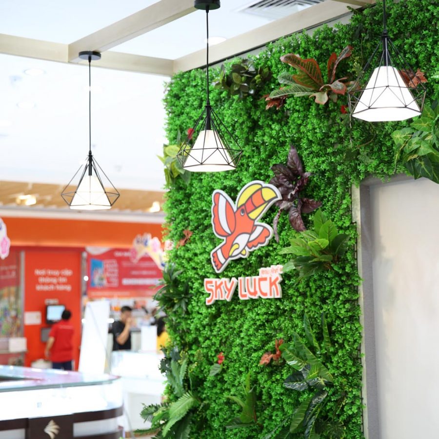đèn trang trí quán cafe sư vạn hạnh sky luck