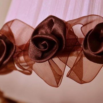 vải voan họa tiết hoa hồng