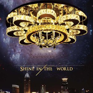 đèn mâm led ốp trần pha lê