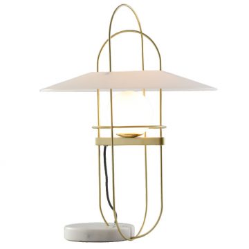 Đèn đứng thấp để sàn trang trí bóng tròn chân đế đá cẩm thạch Venus MT052T