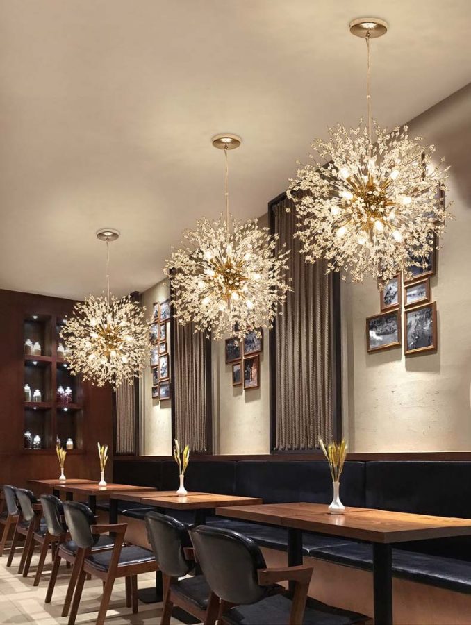 đèn thả hoa bồ công anh