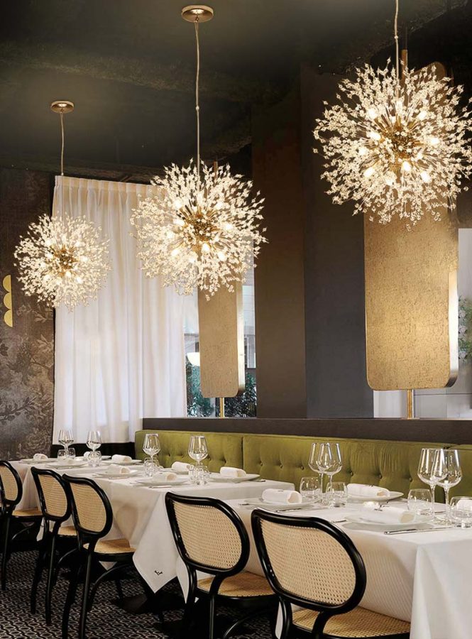 đèn thả hoa bồ công anh