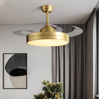 Đèn quạt trần pha lê trang trí 82578