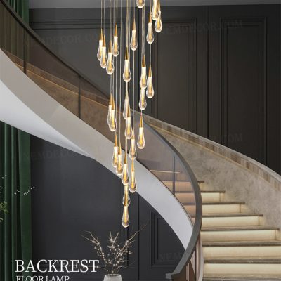 Đèn thả pha lê trang trí thông tầng 20 bóng 83675