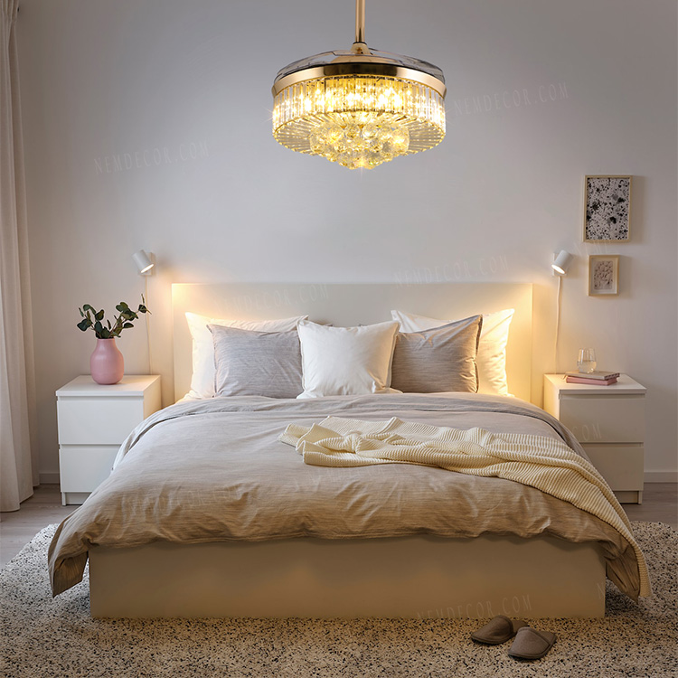 Đèn quạt trần pha lê trang trí 76797 - Image 3