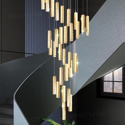 Đèn thả pha lê cao cấp trang trí thông tầng 28 bóng 86548