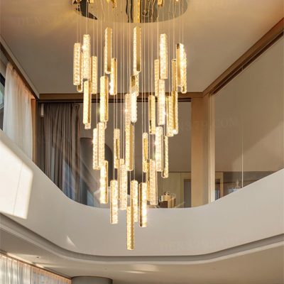 Đèn thả pha lê cao cấp trang trí thông tầng 46 bóng 86560